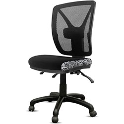 K2 Orange Dust Kimberley High Back Office Chair Mesh Back Black Dots Fabric Seat