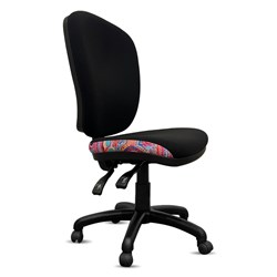 K2 Orange Dust Alice High Back Office Chair Black Opal Fabric Seat