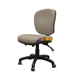 K2 Orange Dust Spectrum Alice Medium Back Office Chair Mist Grey Fabric Seat